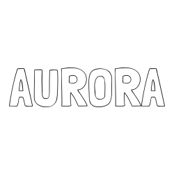 Online izdelana pobarvanka - Pobarvanka imena AURORA-