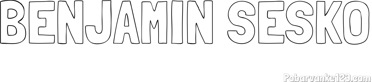 Pobarvanka imena BENJAMIN ŠEŠKO