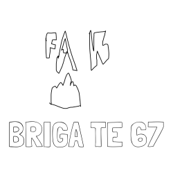 Online izdelana pobarvanka - Pobarvanka imena BRIGA TE 67 in fakič