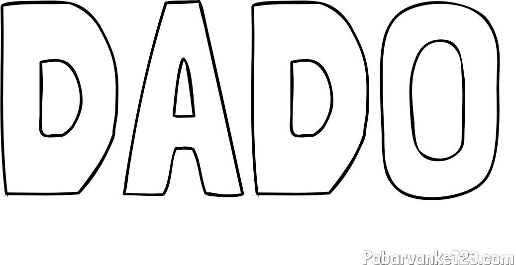 Pobarvanka imena DADO