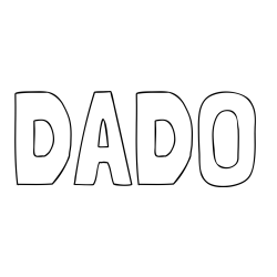 Online izdelana pobarvanka - Pobarvanka imena DADO