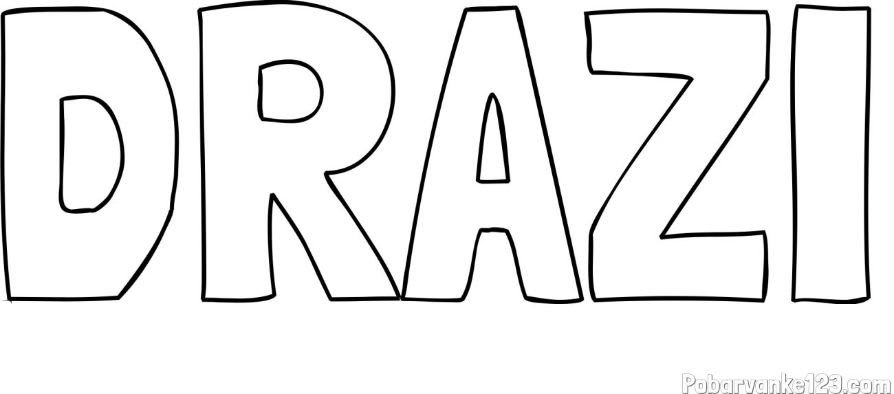 Pobarvanka imena DRAŽI