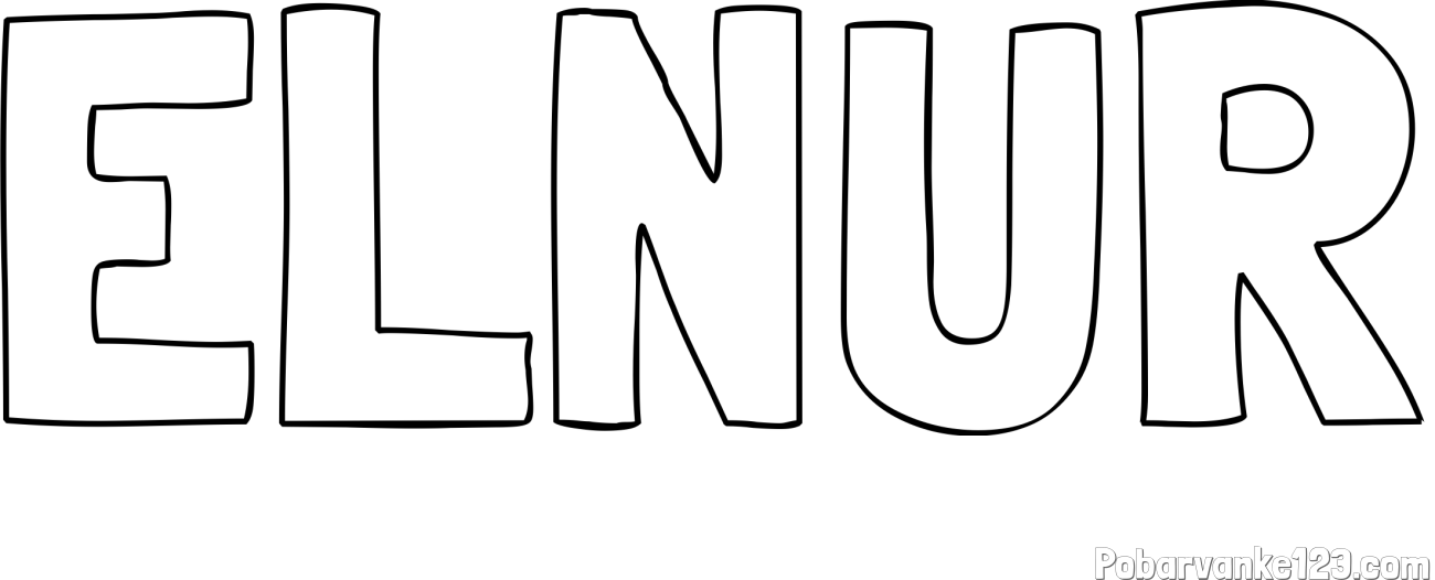 Pobarvanka imena EL-NUR