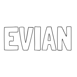 Online izdelana pobarvanka - Pobarvanka imena EVIAN