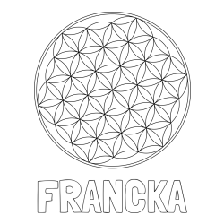 Online izdelana pobarvanka - Pobarvanka imena FRANCKA in mandale