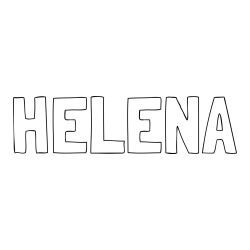 Online izdelana pobarvanka - Pobarvanka imena HELENA