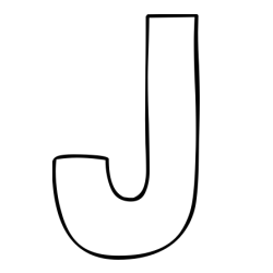 Online izdelana pobarvanka - Pobarvanka imena J