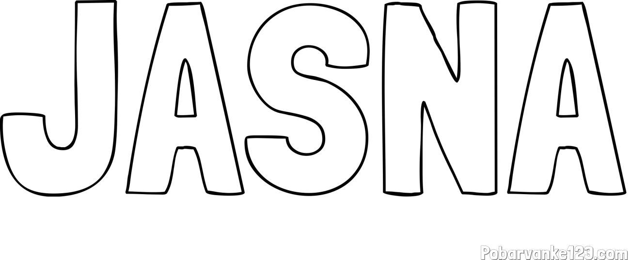 Pobarvanka imena JASNA