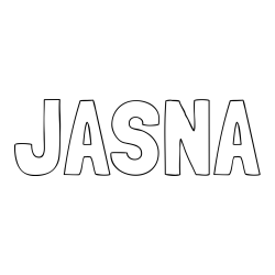 Online izdelana pobarvanka - Pobarvanka imena JASNA