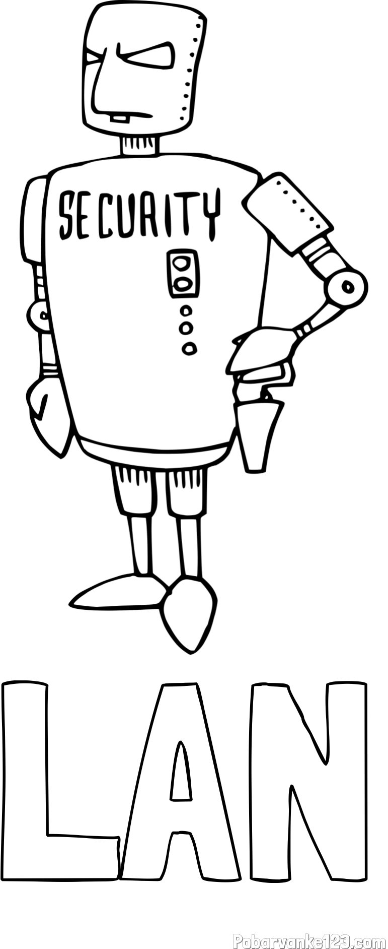 Pobarvanka imena LAN in pobarvanka robota varnostnika