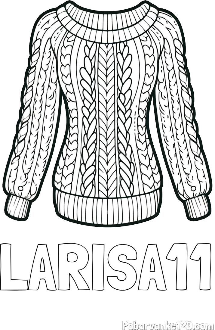 Pobarvanka imena LARISA11 in pobarvanka ženskega puloverja