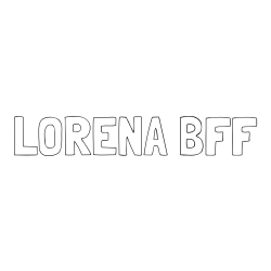 Online izdelana pobarvanka - Pobarvanka imena LORENA BFF