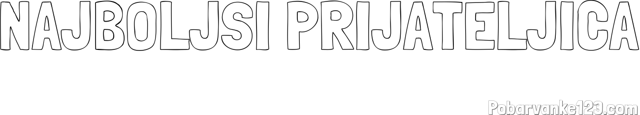 Pobarvanka imena NAJBOLJŠI PRIJATELJICA