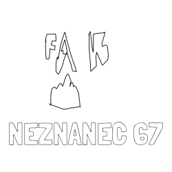 Online izdelana pobarvanka - Pobarvanka imena NEZNANEC 67 in fakič