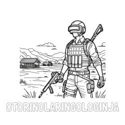 Online izdelana pobarvanka - Pobarvanka imena OTORINOLARINGOLOGINJA in otroška PUBG pobarvanka