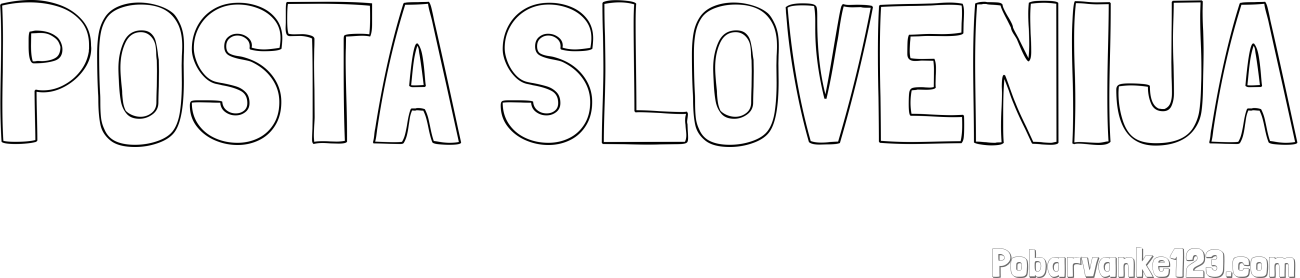 Pobarvanka imena POŠTA SLOVENIJA