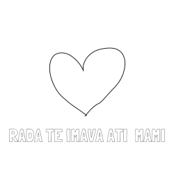 Online izdelana pobarvanka - Pobarvanka imena RADA TE IMAVA ATI  MAMI in srček