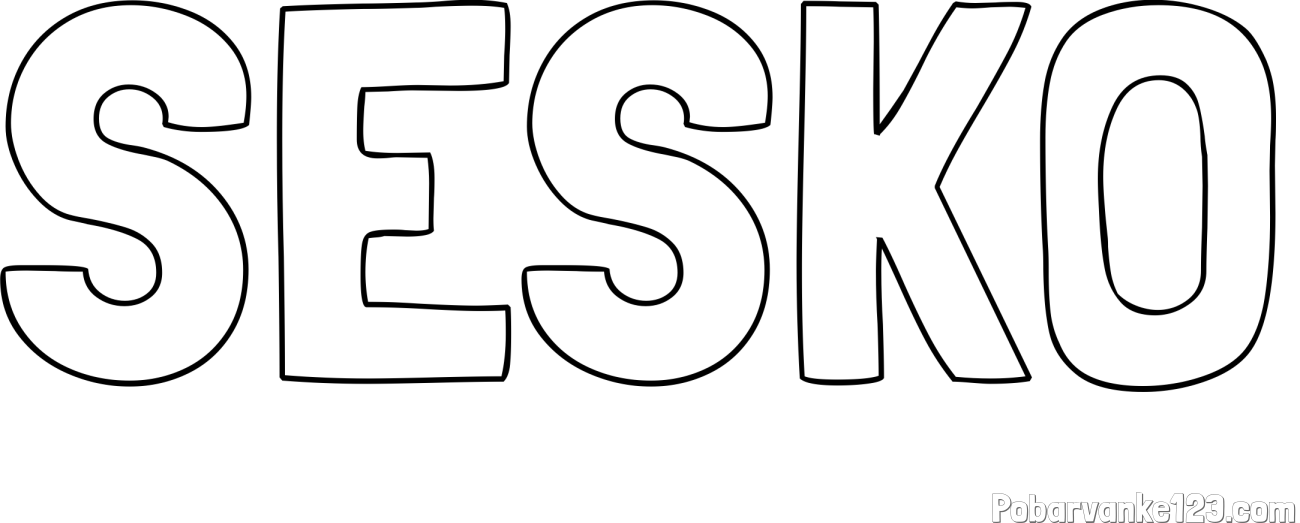 Pobarvanka imena ŠEŠKO