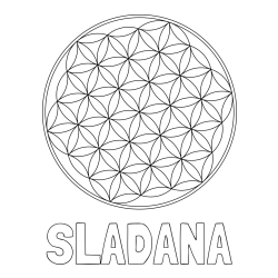 Online izdelana pobarvanka - Pobarvanka imena SLAĐANA in mandale