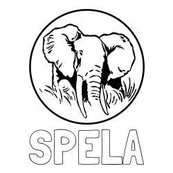 Online izdelana pobarvanka - Pobarvanka imena ŠPELA in pobarvanka slonje glave