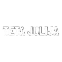 Online izdelana pobarvanka - Pobarvanka imena TETA JULIJA