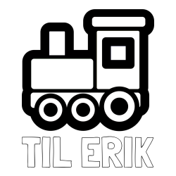 Online izdelana pobarvanka - Pobarvanka imena TIL ERIK in otroška pobarvanka lokomotive