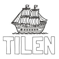 Online izdelana pobarvanka - Pobarvanka imena TILEN in otroška pobarvanka ladje