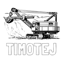 Online izdelana pobarvanka - Pobarvanka imena TIMOTEJ in pobarvanka bagra 2