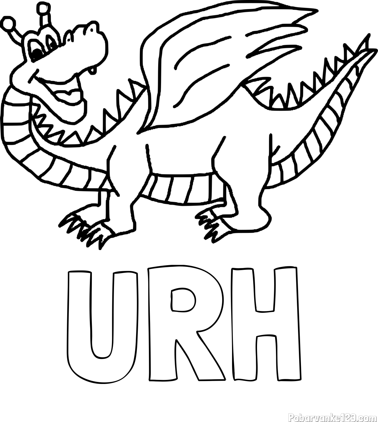 Pobarvanka imena URH in pobarvanka zmajčka