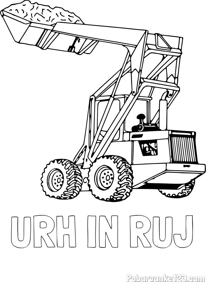 Pobarvanka imena URH IN RUJ in pobarvanka velikega traktorja