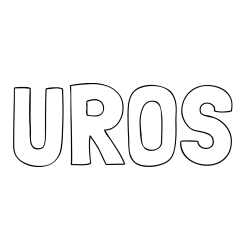 Online izdelana pobarvanka - Pobarvanka imena UROŠ