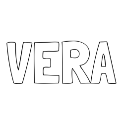 Online izdelana pobarvanka - Pobarvanka imena VERA