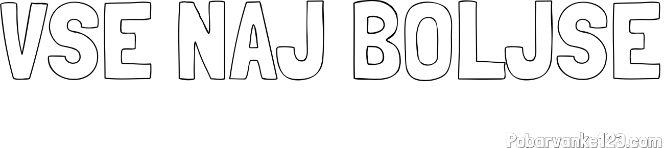 Pobarvanka imena VSE NAJ BOLJŠE