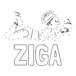 Online izdelana pobarvanka - Pobarvanka imena ŽIGA in pobarvanka deklice - poveži številke od pike do pike