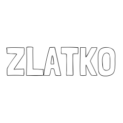 Online izdelana pobarvanka - Pobarvanka imena ZLATKO