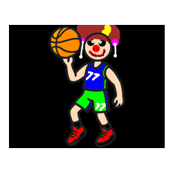 Pobarvana pobarvanka - Otroška pobarvanka košarkarja