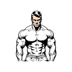 Pobarvana pobarvanka - Pobarvanka bodybuilder-ja