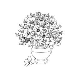 Pobarvana pobarvanka - Pobarvanka cvetja v vazi