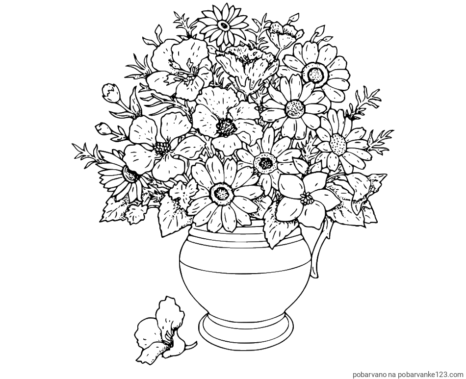 POBARVANA POBARVANKA - Pobarvanka cvetja v vazi