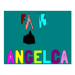 Pobarvana pobarvanka - Pobarvanka imena ANGELCA in fakič