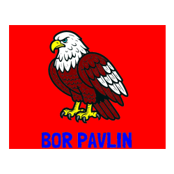 Pobarvana pobarvanka - Pobarvanka imena BOR PAVLIN in pobarvanka orla