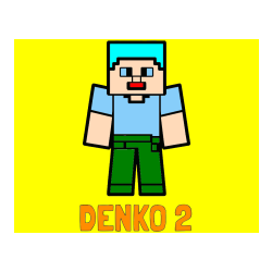 Pobarvana pobarvanka - Pobarvanka imena DENKO 2 in pobarvanka Minecraft figurice