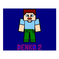 Pobarvana pobarvanka - Pobarvanka imena DENKO 2 in pobarvanka Minecraft figurice
