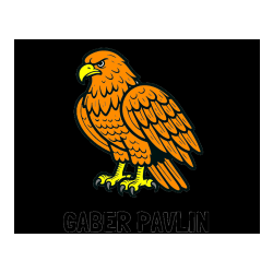 Pobarvana pobarvanka - Pobarvanka imena GABER PAVLIN in pobarvanka orla