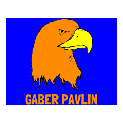 Pobarvana pobarvanka - Pobarvanka imena GABER PAVLIN in pobarvanka orlove glave