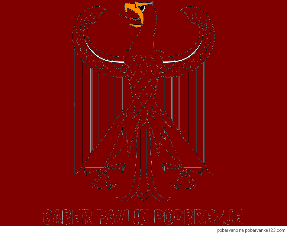 POBARVANA POBARVANKA - Pobarvanka imena GABER PAVLIN PODBREZJE in pobarvanka abstraktne upodobiteve orla
