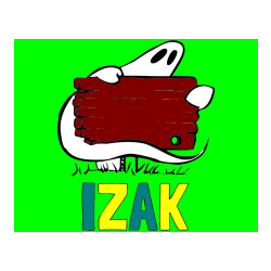 Pobarvana pobarvanka - Pobarvanka imena IZAK in pobarvanka duhca in table