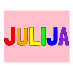 Pobarvana pobarvanka - Pobarvanka imena JULIJA