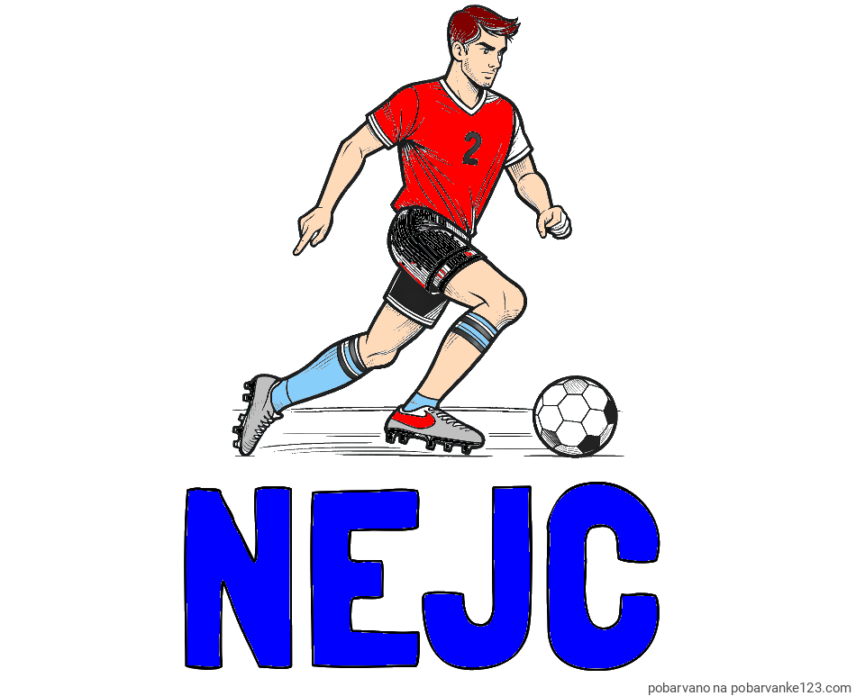 POBARVANA POBARVANKA - Pobarvanka imena NEJC in pobarvanka nogometaša
