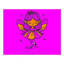 Pobarvana pobarvanka - Pobarvanka imena TEDENSKA AKCIJA in enostavna pobarvanka čarobne vile